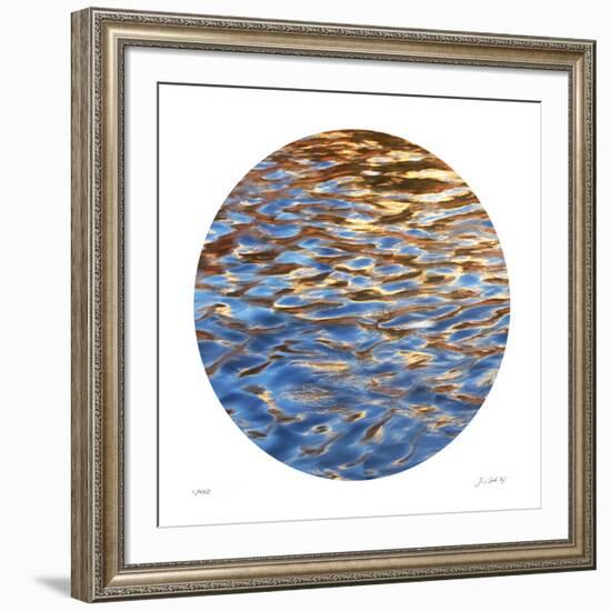 Liquid Gold Circle 1-Joy Doherty-Framed Giclee Print