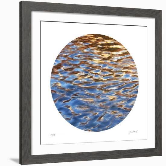 Liquid Gold Circle 1-Joy Doherty-Framed Giclee Print