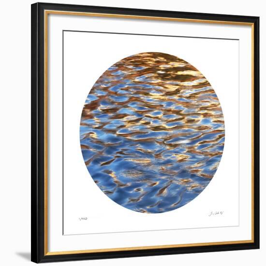 Liquid Gold Circle 1-Joy Doherty-Framed Giclee Print