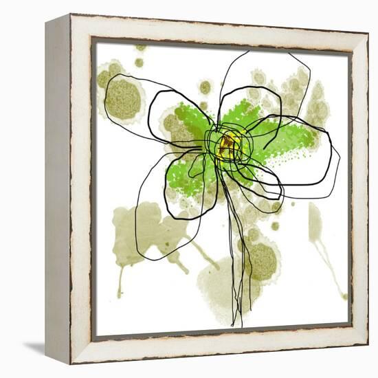 Liquid Green Flower-Jan Weiss-Framed Stretched Canvas