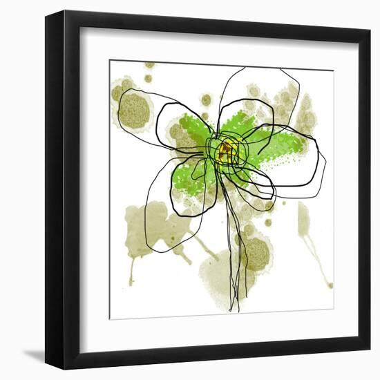 Liquid Green Flower-Jan Weiss-Framed Art Print