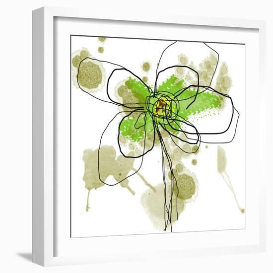 Liquid Green Flower-Jan Weiss-Framed Art Print