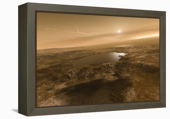 Liquid Hydrocarbons on Titan, Artwork-Detlev Van Ravenswaay-Framed Premier Image Canvas