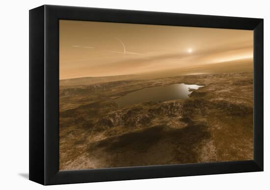 Liquid Hydrocarbons on Titan, Artwork-Detlev Van Ravenswaay-Framed Premier Image Canvas