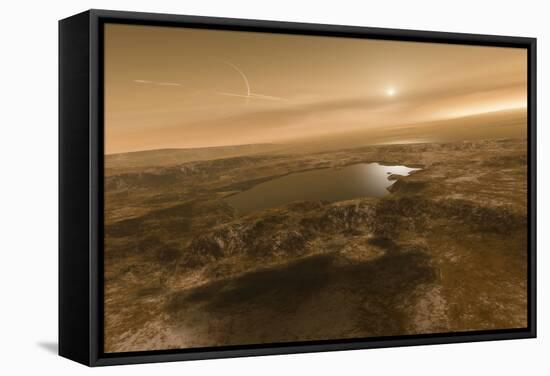 Liquid Hydrocarbons on Titan, Artwork-Detlev Van Ravenswaay-Framed Premier Image Canvas