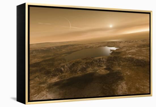 Liquid Hydrocarbons on Titan, Artwork-Detlev Van Ravenswaay-Framed Premier Image Canvas