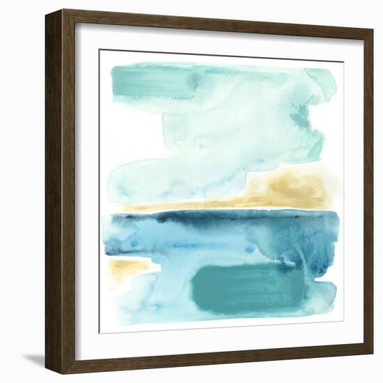 Liquid Shoreline III-June Vess-Framed Art Print