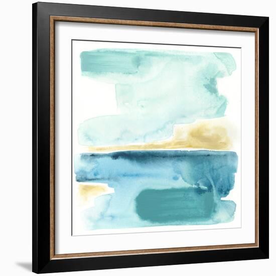 Liquid Shoreline III-June Vess-Framed Art Print