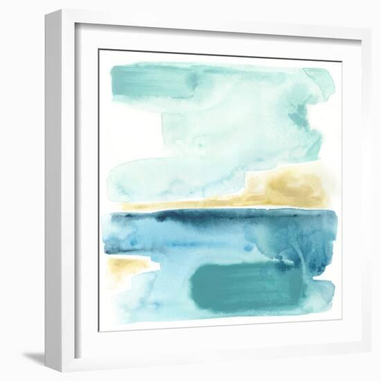 Liquid Shoreline III-June Vess-Framed Art Print