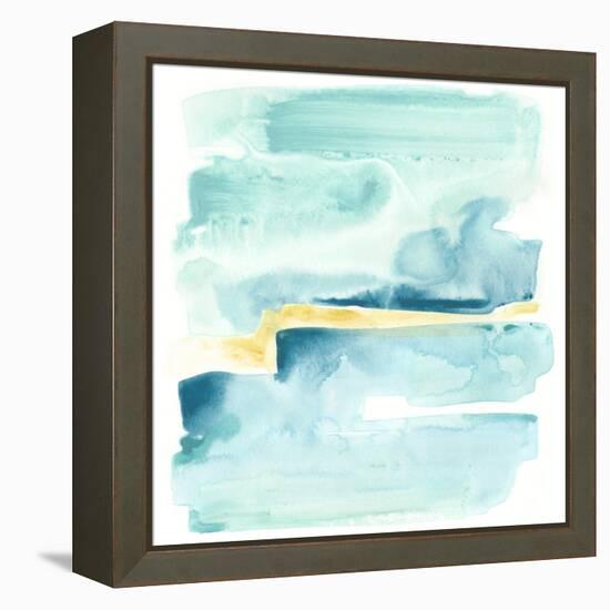 Liquid Shoreline IV-June Vess-Framed Stretched Canvas