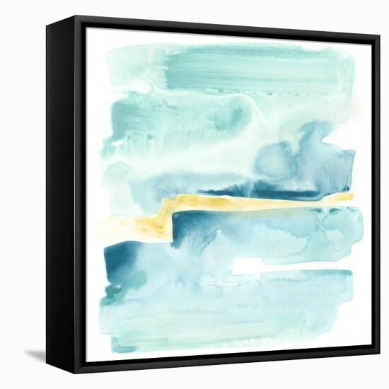 Liquid Shoreline IV-June Vess-Framed Stretched Canvas