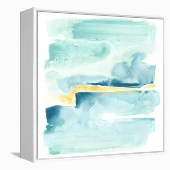 Liquid Shoreline IV-June Vess-Framed Stretched Canvas