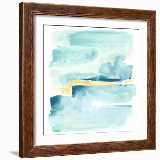 Liquid Shoreline IV-June Vess-Framed Art Print