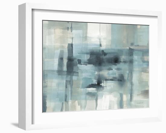 Liquid Structure Tranquil Aqua Crop-Danhui Nai-Framed Art Print