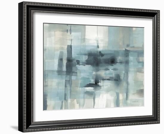 Liquid Structure Tranquil Aqua Crop-Danhui Nai-Framed Art Print