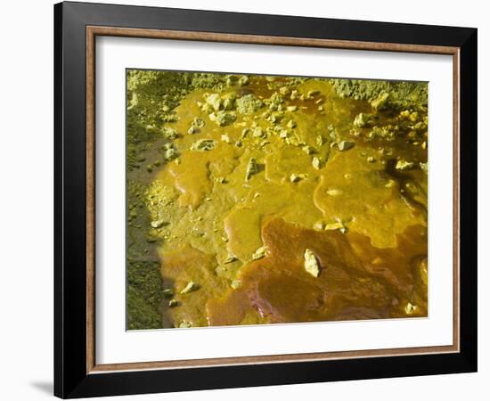 Liquid Sulphur Solidifying on the Ground at Kawah Ijen, Java, Indonesia, Southeast Asia, Asia-Matthew Williams-Ellis-Framed Photographic Print