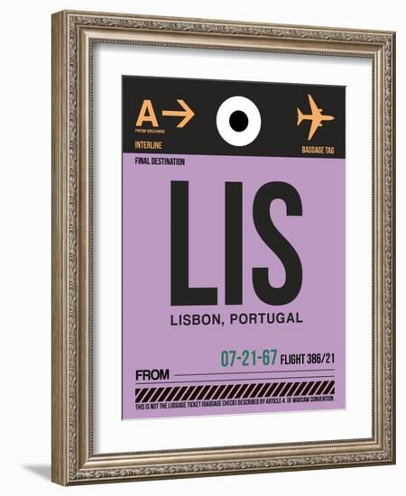 LIS Lisbon Luggage Tag I-NaxArt-Framed Art Print