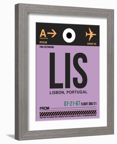 LIS Lisbon Luggage Tag I-NaxArt-Framed Art Print