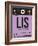 LIS Lisbon Luggage Tag I-NaxArt-Framed Art Print