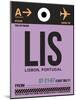 LIS Lisbon Luggage Tag I-NaxArt-Mounted Art Print