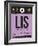 LIS Lisbon Luggage Tag I-NaxArt-Framed Art Print