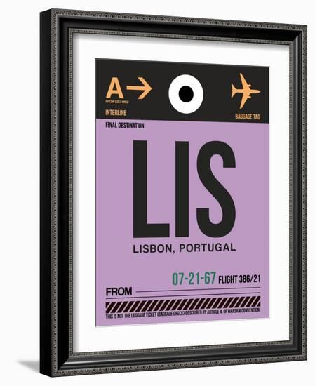 LIS Lisbon Luggage Tag I-NaxArt-Framed Art Print