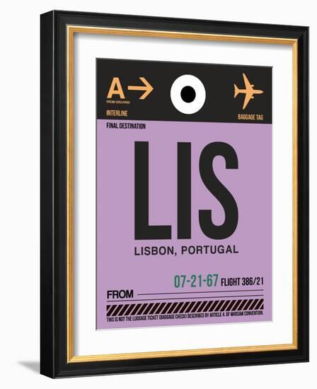 LIS Lisbon Luggage Tag I-NaxArt-Framed Art Print