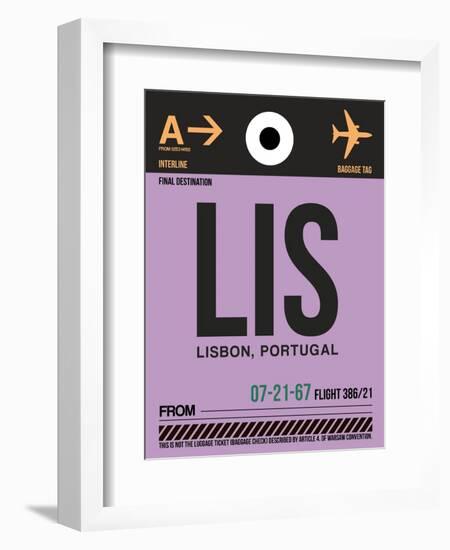 LIS Lisbon Luggage Tag I-NaxArt-Framed Premium Giclee Print