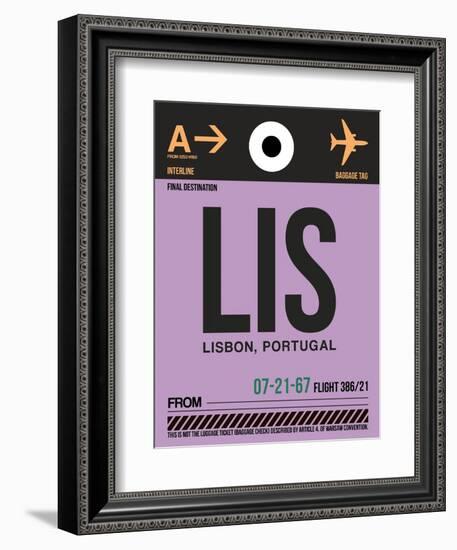 LIS Lisbon Luggage Tag I-NaxArt-Framed Premium Giclee Print