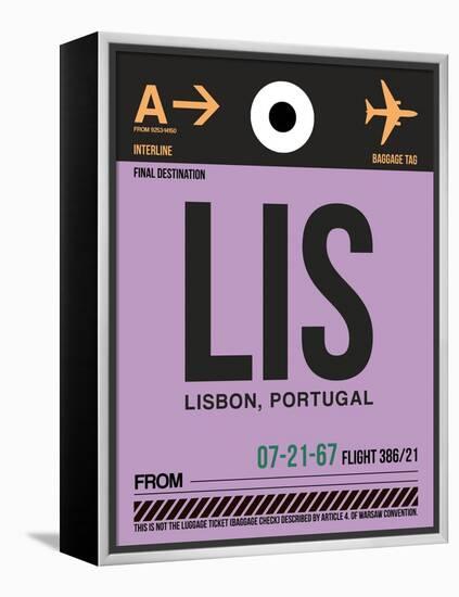 LIS Lisbon Luggage Tag I-NaxArt-Framed Stretched Canvas