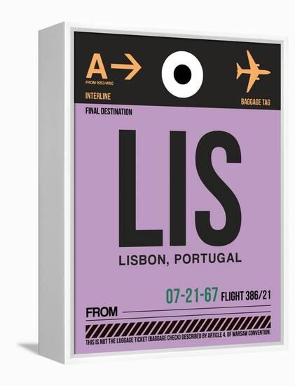 LIS Lisbon Luggage Tag I-NaxArt-Framed Stretched Canvas