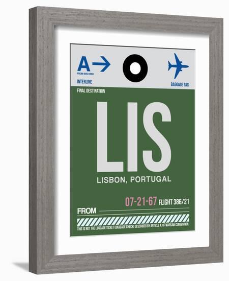 LIS Lisbon Luggage Tag II-NaxArt-Framed Art Print