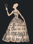 Script Dress-Lisa Jones-Framed Stretched Canvas