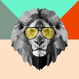 Party Lion in Glasses-Lisa Kroll-Art Print