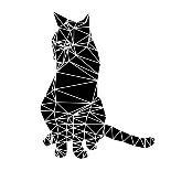 Smart Cat Polygon-Lisa Kroll-Art Print