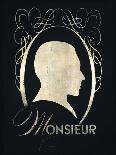 Monsieur Silhouette-Lisa Vincent-Mounted Art Print