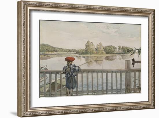 Lisbeth Angling, from 'A Home' series, c.1895-Carl Larsson-Framed Giclee Print