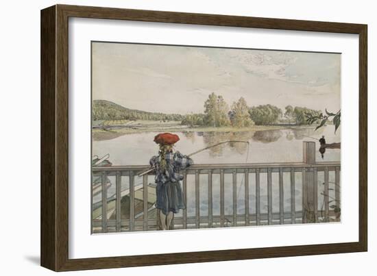 Lisbeth Angling, from 'A Home' series, c.1895-Carl Larsson-Framed Giclee Print