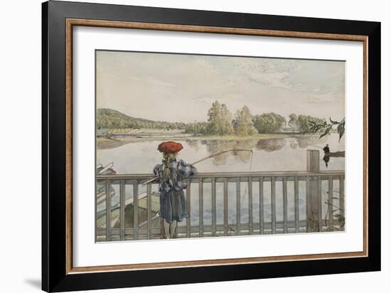 Lisbeth Angling, from 'A Home' series, c.1895-Carl Larsson-Framed Giclee Print