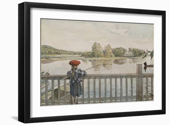 Lisbeth Angling, from 'A Home' series, c.1895-Carl Larsson-Framed Giclee Print