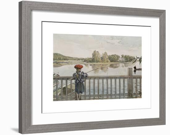 Lisbeth Angling From 'A Home'-Carl Larsson-Framed Premium Giclee Print