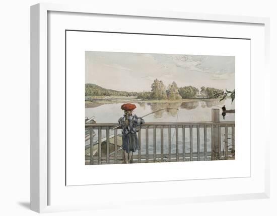 Lisbeth Angling From 'A Home'-Carl Larsson-Framed Premium Giclee Print