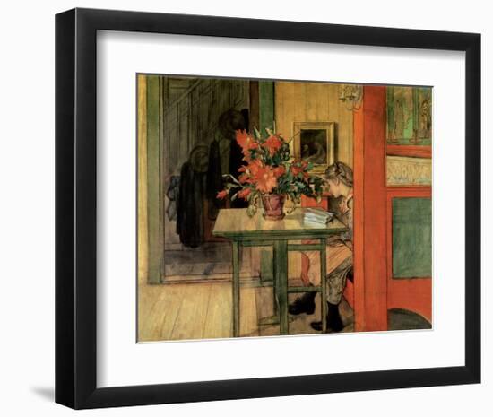 Lisbeth Reading, 1904-Carl Larsson-Framed Art Print