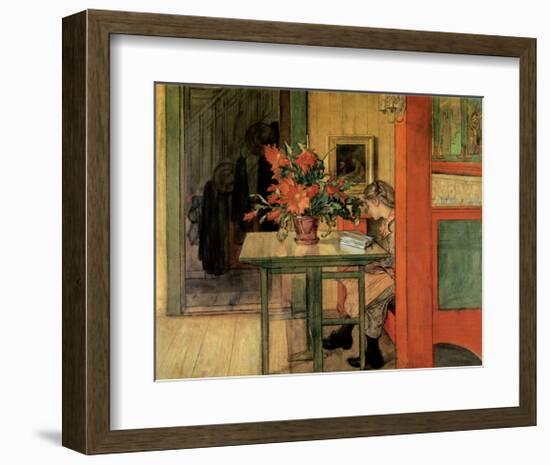 Lisbeth Reading, 1904-Carl Larsson-Framed Art Print