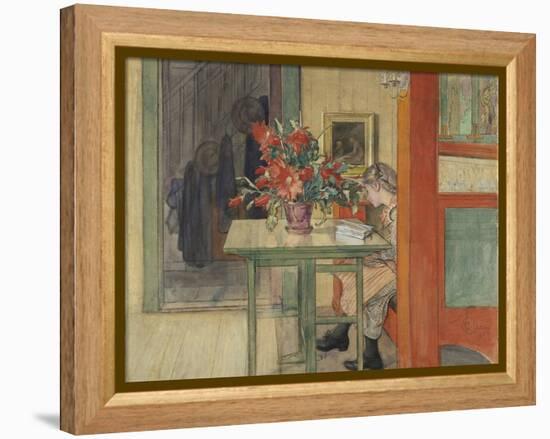 Lisbeth Reading-Carl Larsson-Framed Premier Image Canvas