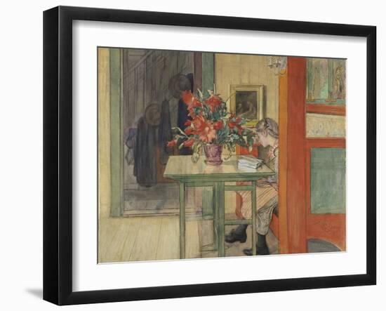 Lisbeth Reading-Carl Larsson-Framed Giclee Print