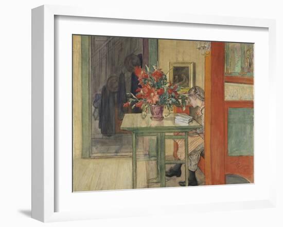 Lisbeth Reading-Carl Larsson-Framed Giclee Print