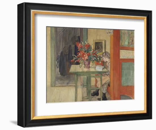 Lisbeth Reading-Carl Larsson-Framed Giclee Print