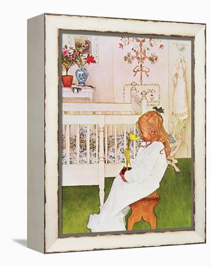 Lisbeth with a Yellow Tulip-Carl Larsson-Framed Premier Image Canvas