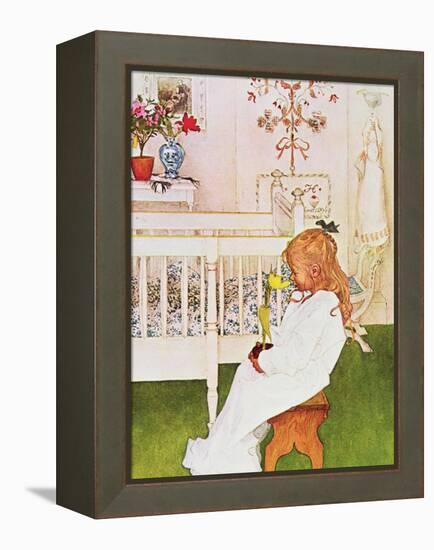 Lisbeth with a Yellow Tulip-Carl Larsson-Framed Premier Image Canvas